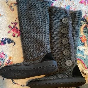 Gray mukluk boots